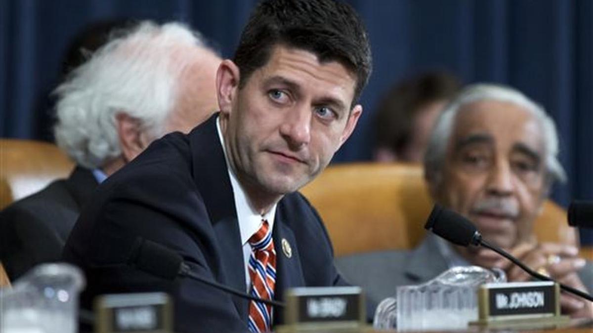
Paul Ryan, Republican congressman from Wisconsin and chairman of the House Committee on Ways and Means committee, presiding over a committee hearing on Capitol Hill in Washington, on June 10, 2015.
