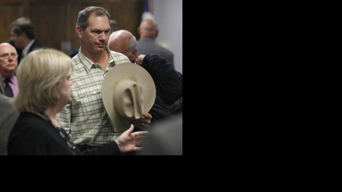 
Former Dallas Cowboys tight end Jay Novacek leaves the courtroom at the evening adjournment of the capital murder trial of former Marine Cpl. Eddie Ray Routh at the Erath County, Donald R. Jones Justice Center in Stephenville, Texas, Monday, Feb. 16, 2015. 
