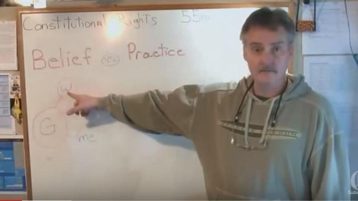Michael Bowman, 53, explains why he doesn’t pay federal income taxes in a YouTube video.