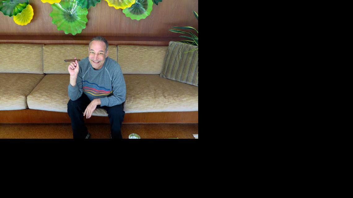 
Sam Simon, co-creator of "The Simpsons," at his home in Pacific Palisades, Calif. Simon Sunday, March 8, 2015, after a long bout with cancer. He was 59. 
