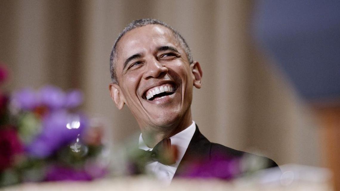 President Barack Obama was in a good mood during the White House Correspondents’ Association annual dinner on Saturday, April 30, 2016, at the Washington Hilton hotel in Washington, DC. It was Obama’s eighth and final WHCA dinner.
