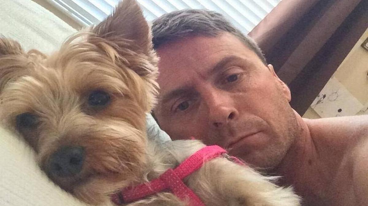 Frankie Bybee in a picture with the victim’s dog.