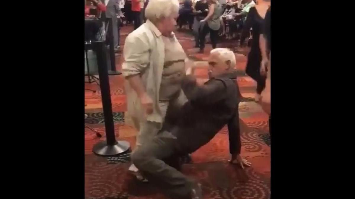 An elderly couple broke out in a booty dance at Miami’s Magic City Casino.