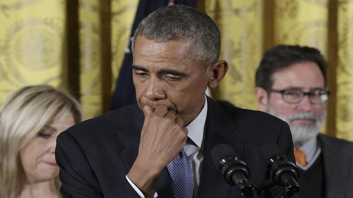 President Barack Obama pauses as he speaks in the East Room of the White House in Washington, Tuesday, Jan. 5, 2016, about steps his administration is taking to reduce gun violence.