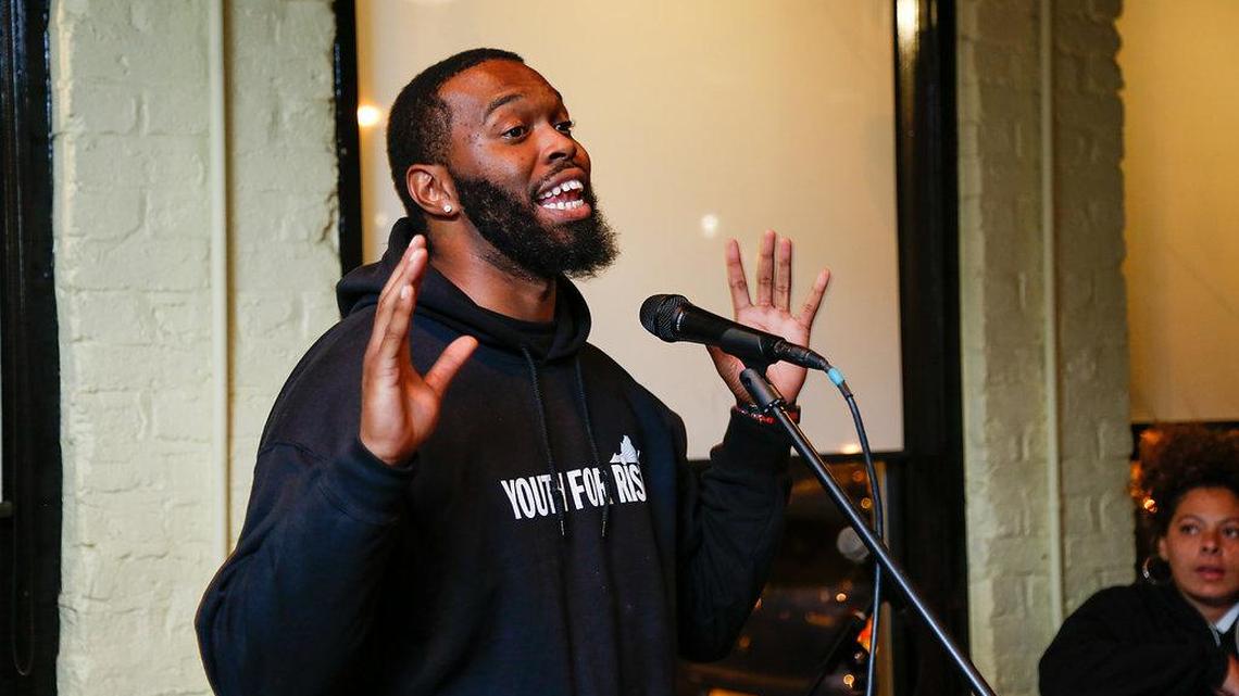 Da'Quon Beaver, a youth advocate who was incarcerated as a juvenile, speaks at the Youth First Initiative Strategy Roundtable on October 24-26, 2016 in Richmond, VA. The Youth First Initiative calls for the closing of youth prisons nationwide.