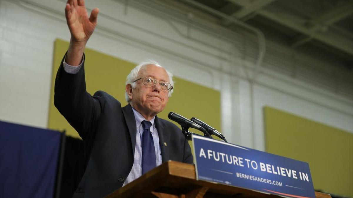Democratic presidential candidate, Sen. Bernie Sanders, I-Vt. speaks during a rally at Purdue University in West Lafayette, Ind., Wednesday, April 27, 2016.