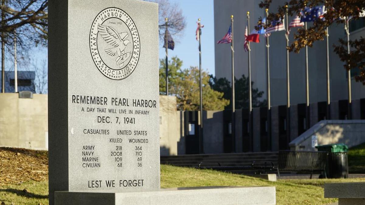 Veterans Memorial Park hosts a Pearl Harbor memorial. (Dec. 5, 2016)