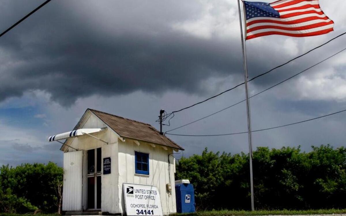 The post office in Ochopee is known as the smallest in the nation at just 61.3 square feet, according to the Postal Service.