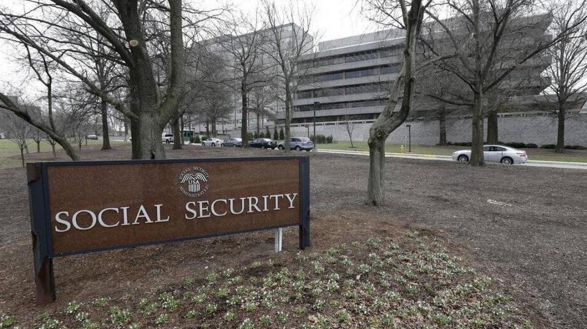 This Jan. 11, 2013, file photo shows the Social Security Administration’s main campus in Woodlawn, Md. (AP Photo/Patrick Semansky, File)