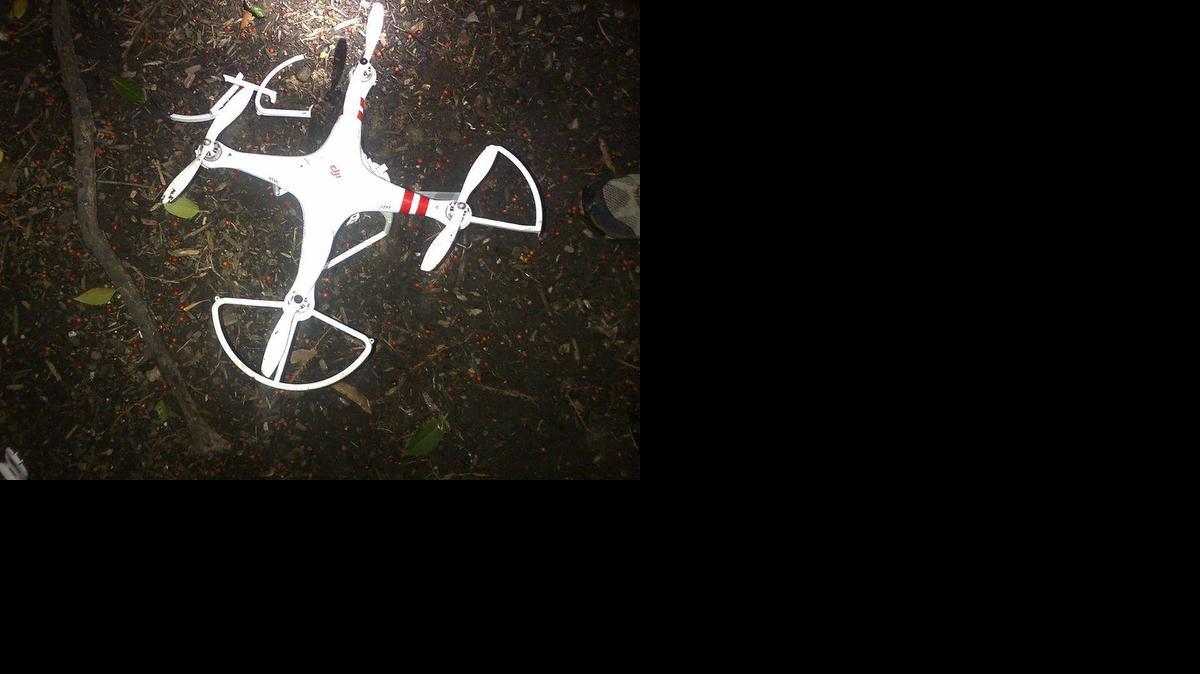 
This photo provided by the US Secret Service shows the drone that crashed onto the White House grounds in Washington, Monday, Jan. 26, 2015. 
