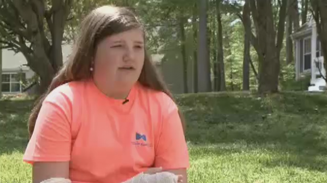 12-year-old Maddie Weiler told WTKR that all she could think about was how to get the attempted carjacker out of her mom’s car.