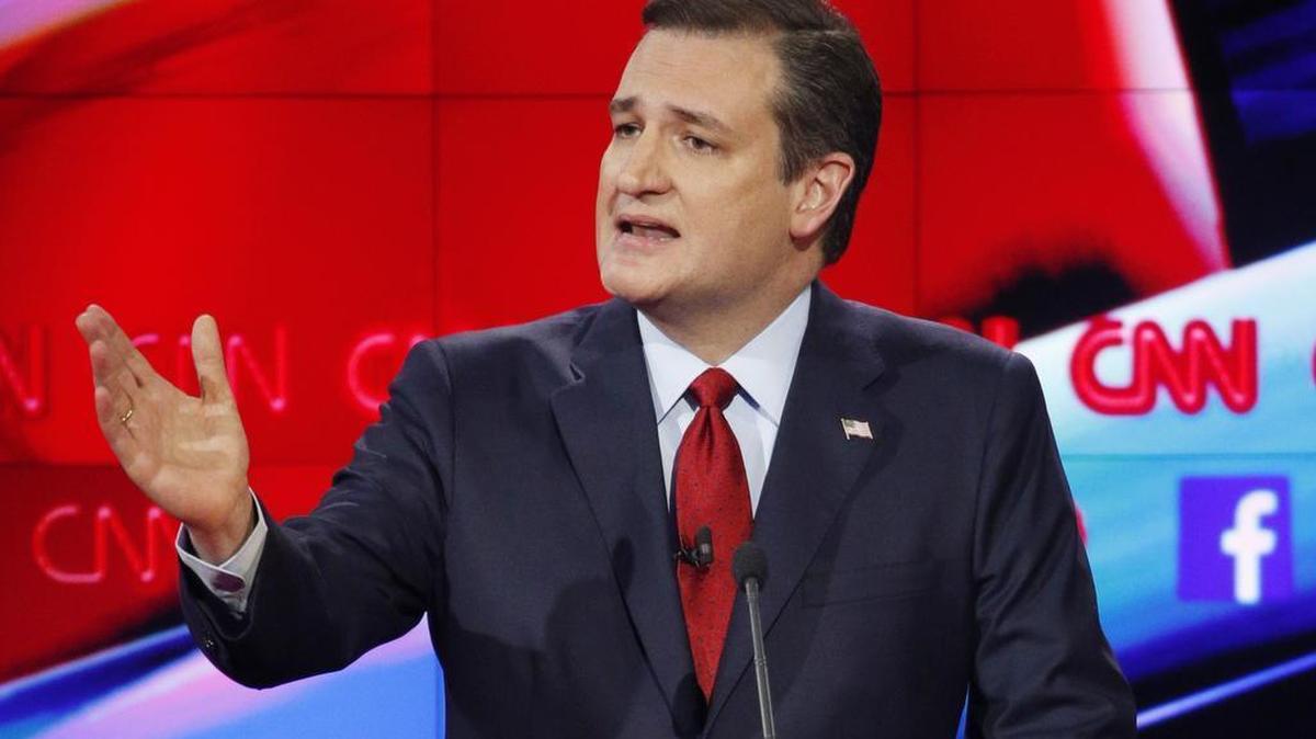 Sen. Ted Cruz speaks during the CNN Republican presidential debate at the Venetian Hotel & Casino on Tuesday, Dec. 15, 2015, in Las Vegas.