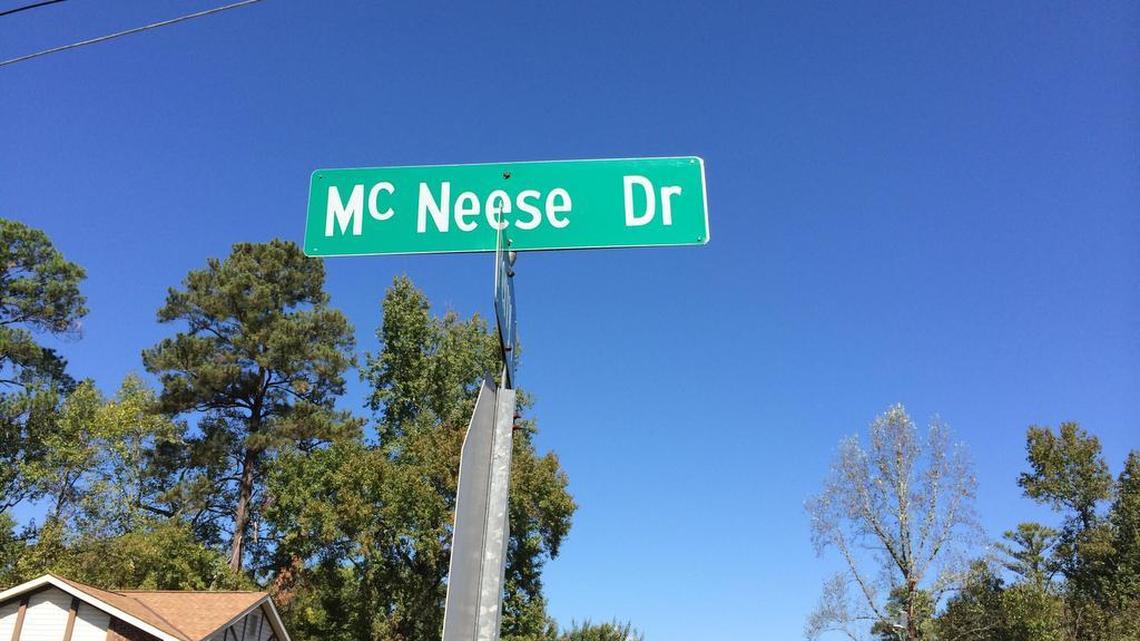 A McNeese Drive homeowner fired 12 times at four men coming out of his house on Monday.