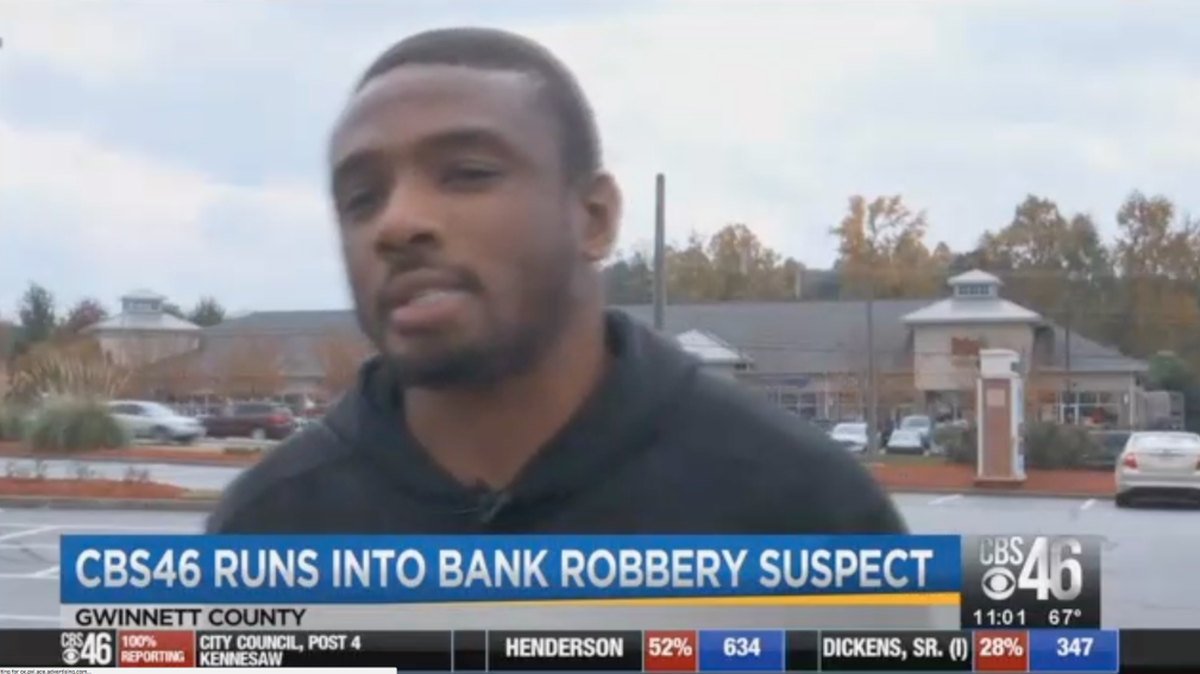 Eric Rivers is accused of robbing local banks — and doing a TV interview after one robbery.