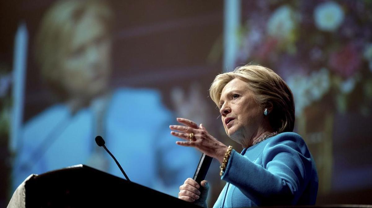 Democratic presidential candidate Hillary Clinton speaks at Mt. Airy Church of God In Christ in Philadelphia, Sunday, Nov. 6, 2016.