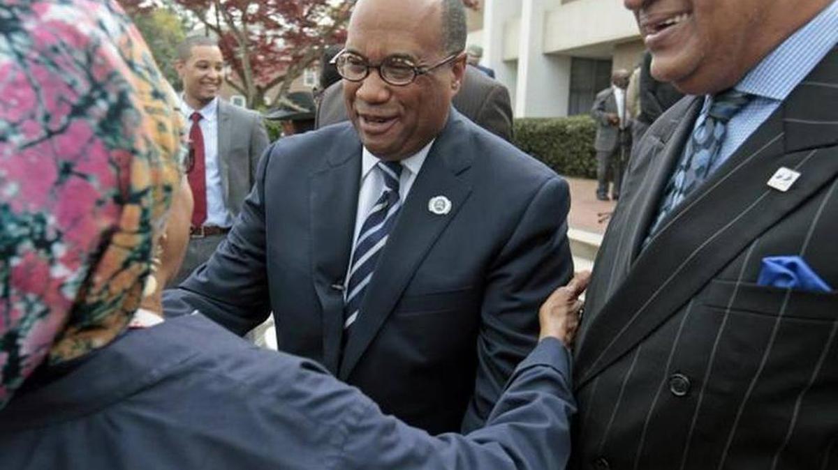 Everett Ward, center, president of St. Augustine’s University, will be a guest of U.S. Rep. David Price, D-N.C., at the 2016 State of the Union address.