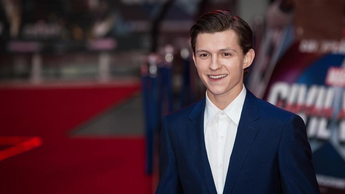 Actor Tom Holland poses for photographers upon arrival at the premiere of the film "Captain America Civil War" in London in April. The actor posted a photo of himself smiling in costume on Instagram at the Egleston Children's Hospital in Atlanta, where "Spider-Man: Homecoming" is currently in production.