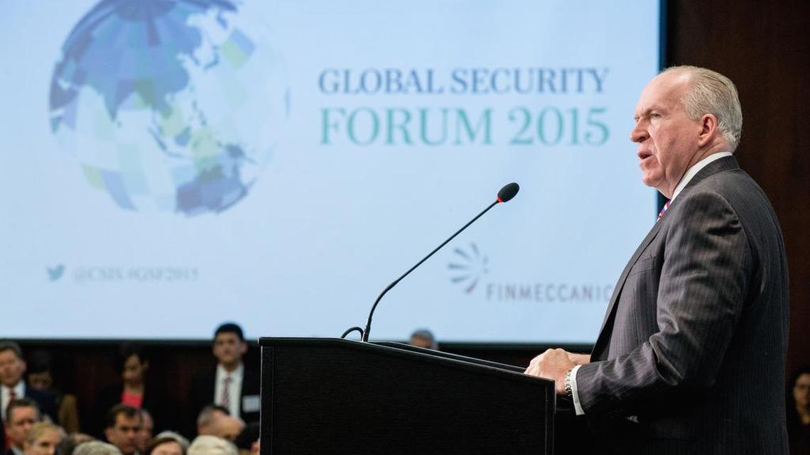 CIA Director John Brennan speaks at the Global Security Forum 2015, Monday, Nov. 16, 2015, at the Center for Strategic and International Studies in Washington.