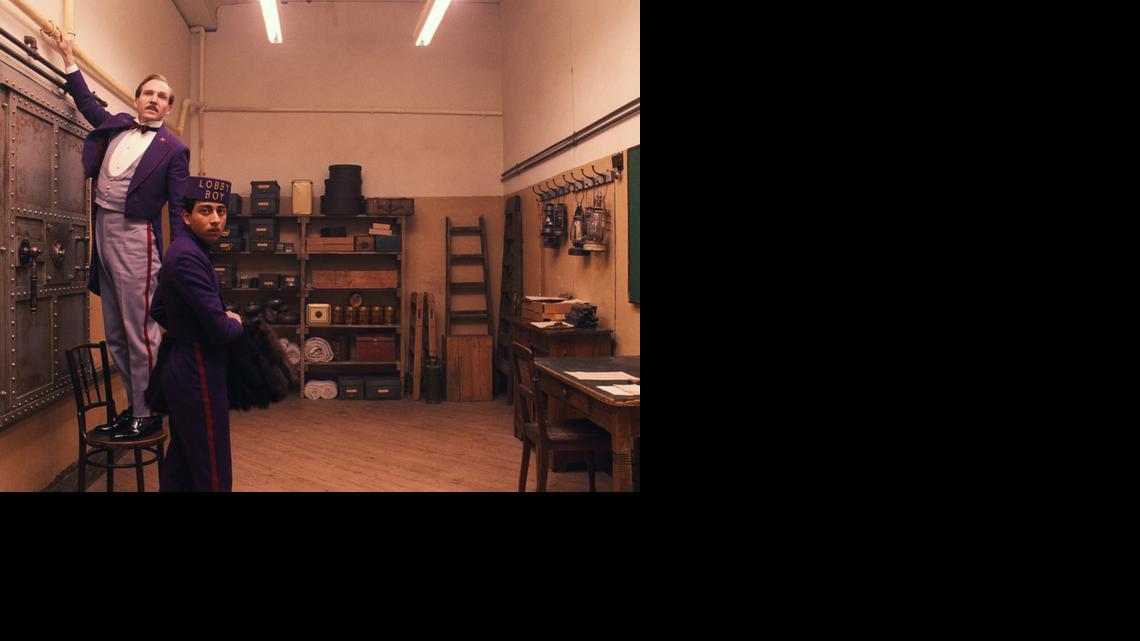 
This image released by Fox Searchlight shows Ralph Fiennes, left, and Tony Revolori in "The Grand Budapest Hotel." The film was nominated for an Oscar Award for best feature on Thursday, Jan. 15, 2015. The 87th Annual Academy Awards will take place on Sunday, Feb. 22, 2015 at the Dolby Theatre in Los Angeles. 
