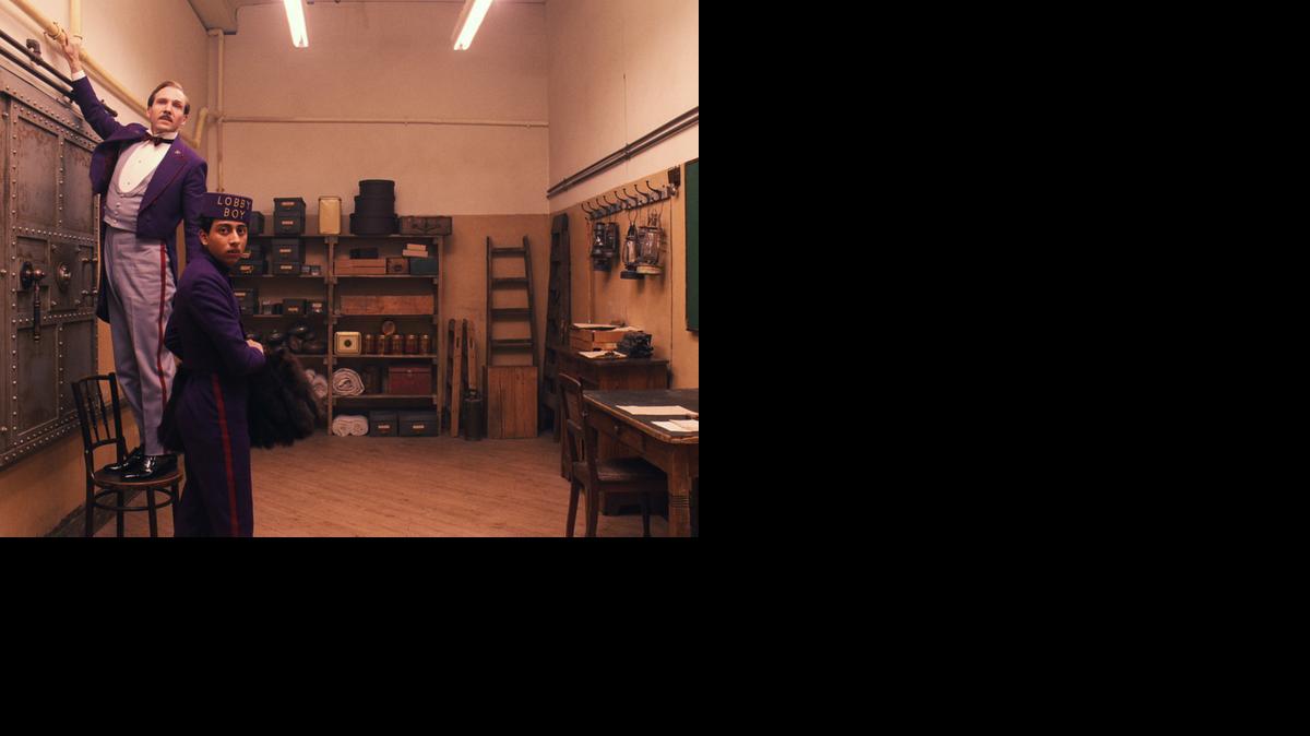 
This image released by Fox Searchlight shows Ralph Fiennes, left, and Tony Revolori in "The Grand Budapest Hotel." The film was nominated for an Oscar Award for best feature on Thursday, Jan. 15, 2015. The 87th Annual Academy Awards will take place on Sunday, Feb. 22, 2015 at the Dolby Theatre in Los Angeles. 
