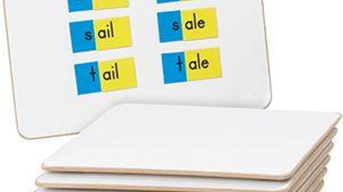 One-sided Write Again dry magnetic erase boards, part of the 1.6 million-board recall