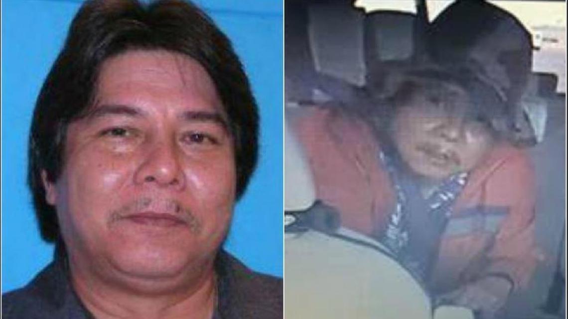 Randall Saito, the killer who escaped to San Jose, is wanted by authorities. The photo on the right shows him in a taxi surveillance video on November 12, 2017