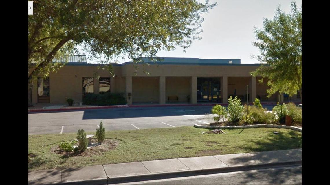 A Texas school district says a student tried to prank his middle school, pictured, by hiring a stripper to come to the building.