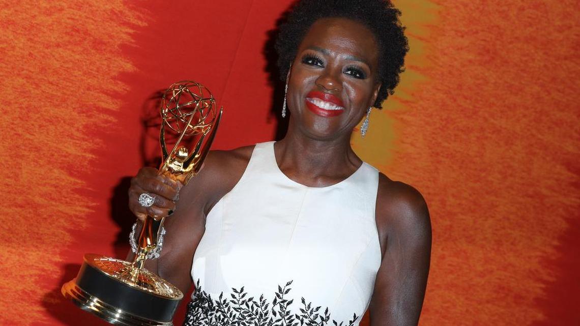 
Viola Davis arrives at the 2015 HBO Primetime Emmy Awards After Party at Pacific Design Center on Sunday, Sept. 20, 2015, in West Hollywood, Calif. 
