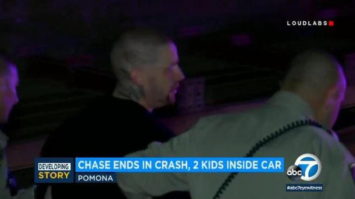 Dylan Lassiter, 28, of Arcadia, Calif., led police on a 90-minute chase down Southern California freeways early Saturday with two children in the back seat of his car, according to the California Highway Patrol.