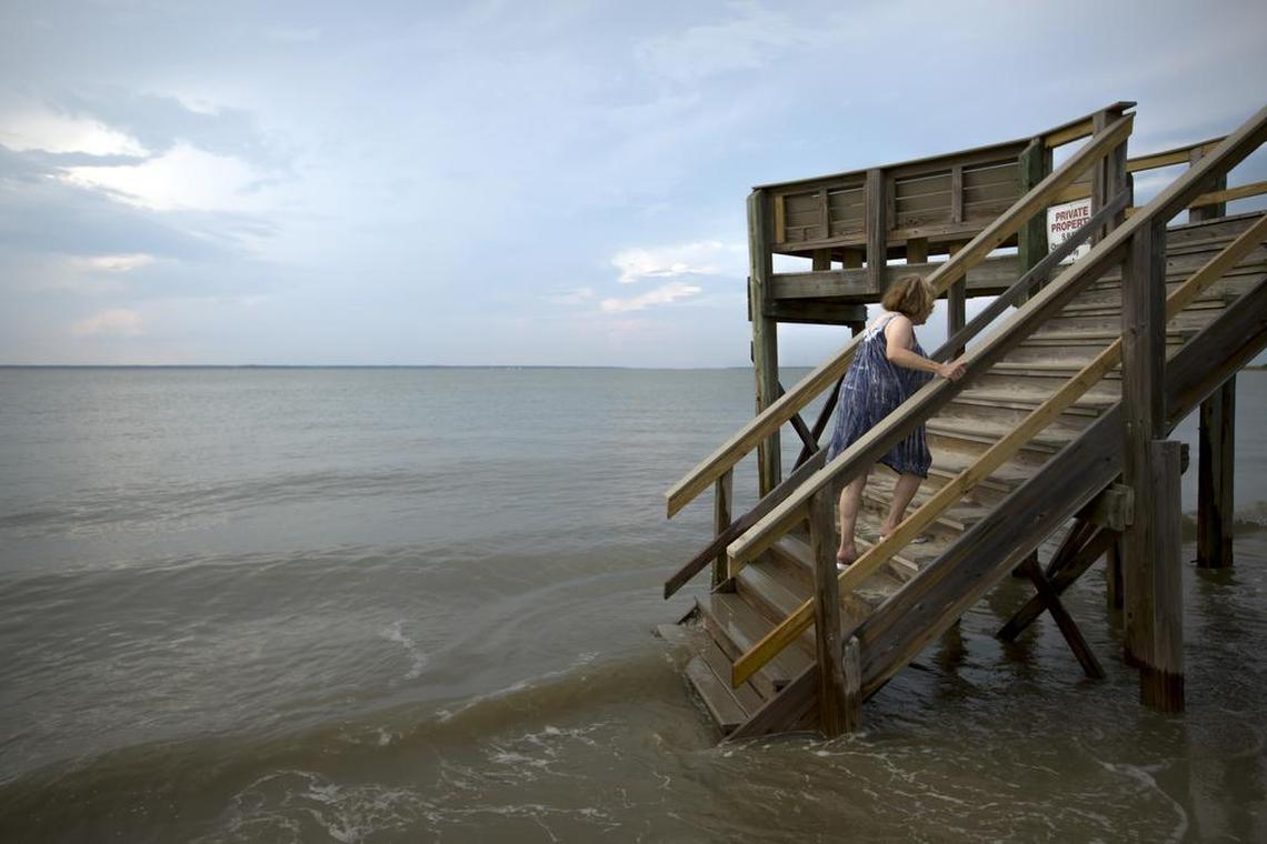 Tidal flooding in Tybee Island, Ga., June 3, 2016. In a paper published online Aug. 9, 2017, University of Florida researchers calculated that from 2011 to 2015, the sea level along the American coastline south of Cape Hatteras, North Carolina, rose six times faster than the long-term rate of global increase. Scientists may have found the culprit of the flooding.
