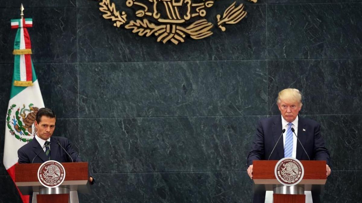 Republican presidential candidate Donald Trump and Mexico's President Enrique Pena Nieto met at Los Pinos, the presidential official residence, in August.