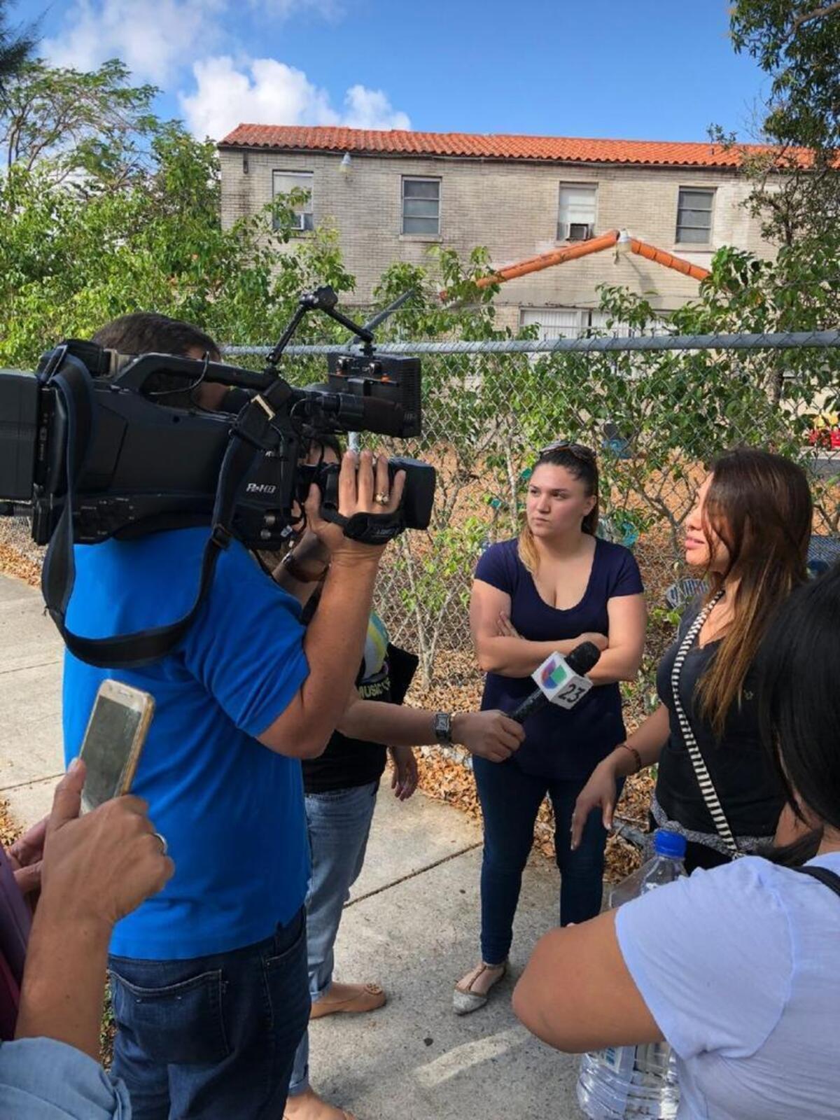 Parents at Sts. Peter and Paul Catholic School spoke to the media about their concerns on Friday, February 9.