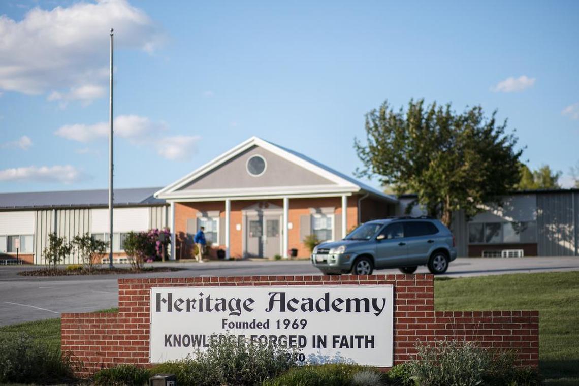 The front entrance at Heritage Academy, a private Christian school in Hagerstown, Md., May 8, 2017. Officials at Heritage Academy barred senior Maddi Runkles from walking at her graduation because she is pregnant. Her family is seeking help from Students for Life, an anti-abortion group that argues she should be lauded, not punished, for her decision to keep her baby.
