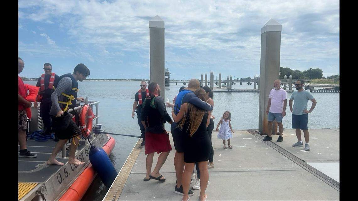 Coast Guard rescues five people off Mayport shore in Florida.