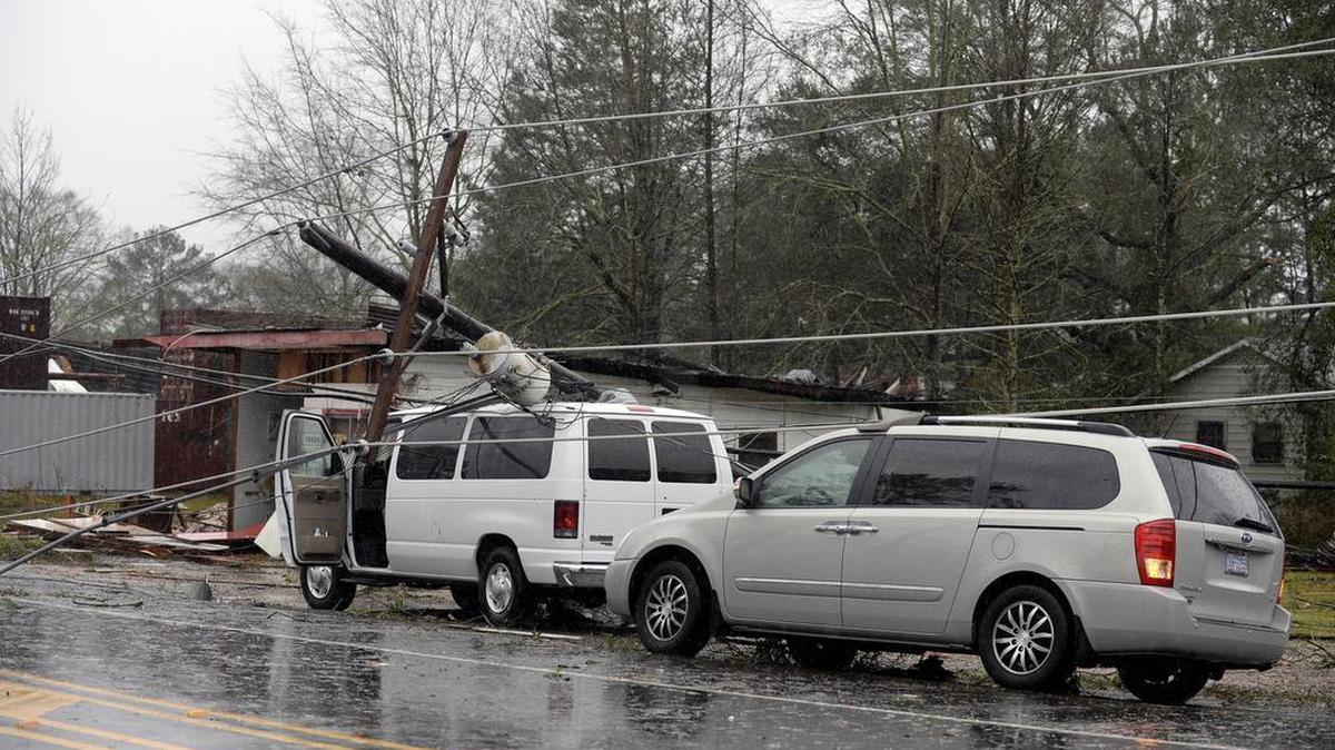 Severe weather damaged homes in Livingston Parish Feb. 23, 2016 in Baton Rouge, La.