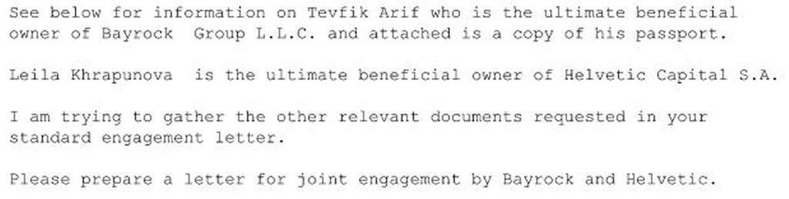 This portion of a document from September 2007 obtained by McClatchy and reporting partners shows the true owners of Dutch companies created as a joint venture between a now-fugitive Kazakh family and Trump-linked developer Bayrock Group.
