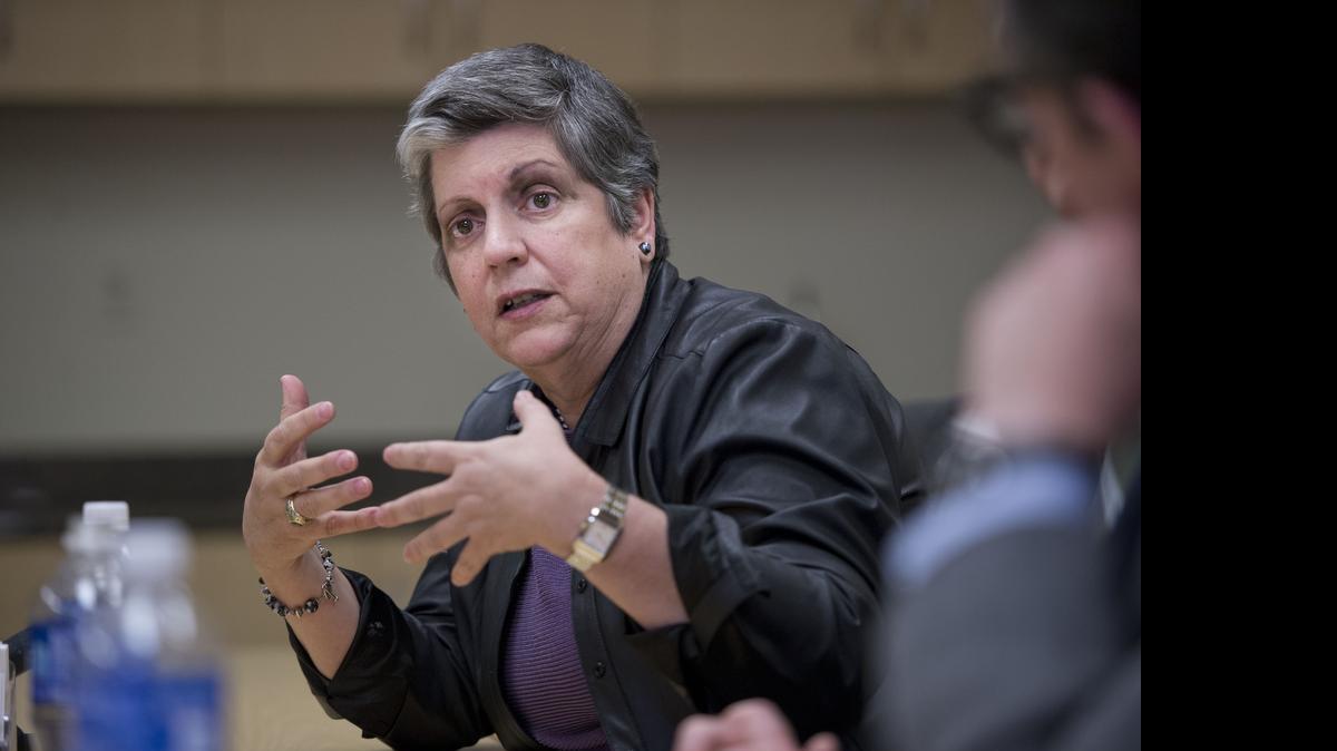
University of California President Janet Napolitano says raising the minimum wage for UC workers to $15 “was the right thing to do.”
