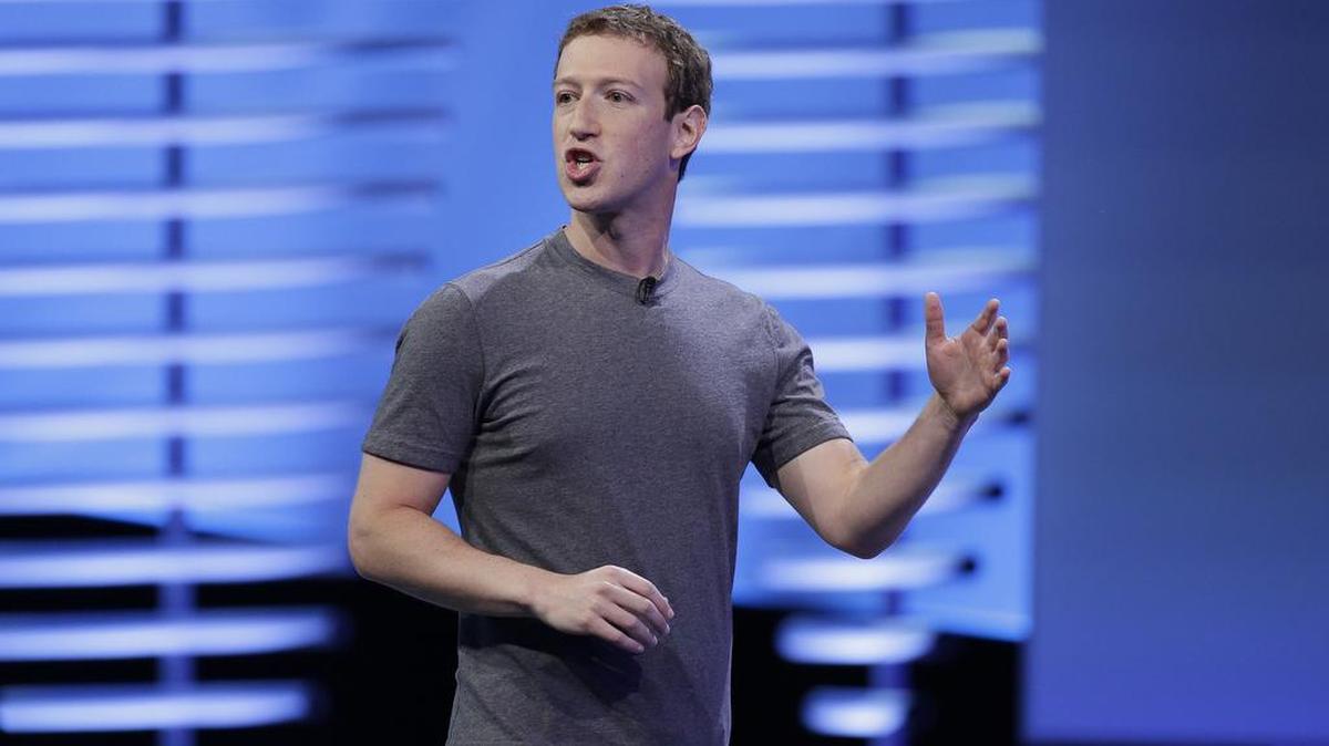 Facebook CEO Mark Zuckerberg delivers the keynote address at the F8 Facebook Developer Conference in San Francisco, Tuesday, April 12, 2016. In an interview Thursday, Nov. 10, 2016, with “The Facebook Effect” author David Kirkpatrick, Zuckerberg said the idea that Facebook influenced the outcome of the U.S. election is a “crazy idea.”