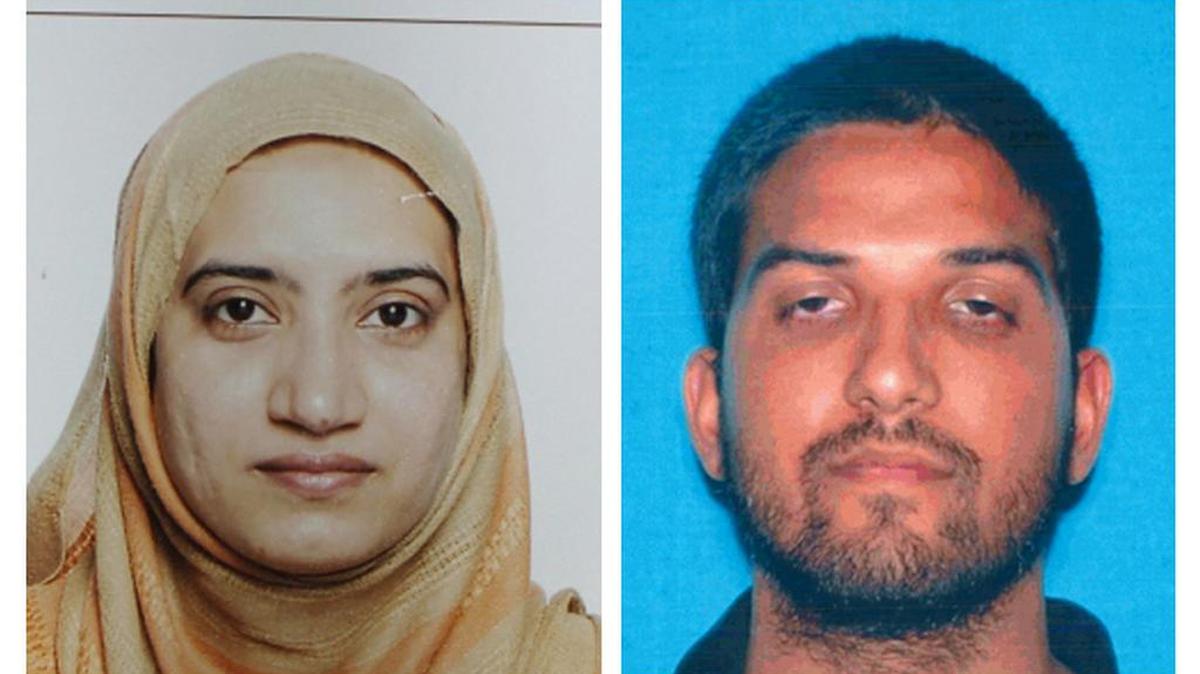 This undated combination of photos provided by the FBI and the California Department of Motor Vehicles shows Tashfeen Malik, left, and Syed Farook.