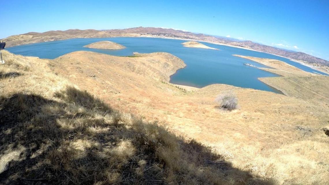 A bone-dry Millerton Lake near the town of Friant, Calif., in July 2015. On Dec. 10, 2015, Republicans in California’s House delegation said a California water bill with provisions that would’ve helped bring more reservoir storage was dead for the year.