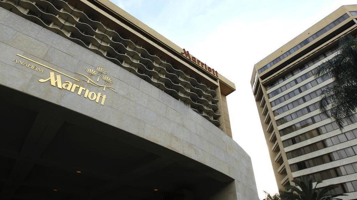 A Marriott hotel in Anaheim, Calif. Marriott International is buying rival hotel chain Starwood for $12.2 billion in a deal that will secure its position as the world’s largest hotelier.