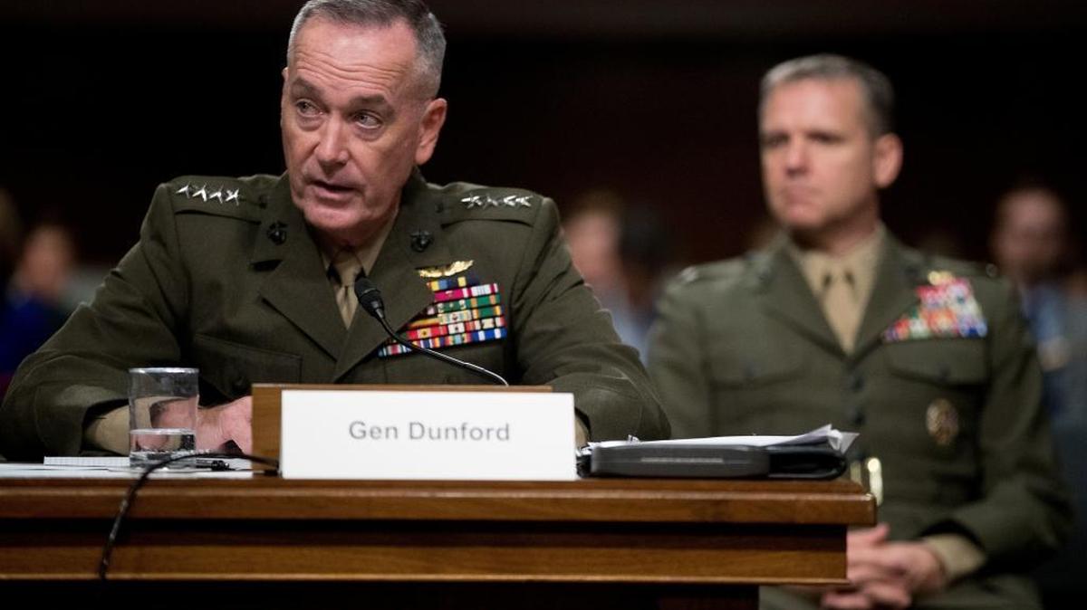 Joint Chiefs Chairman Gen. Joseph Dunford last year testifying before Congress.
