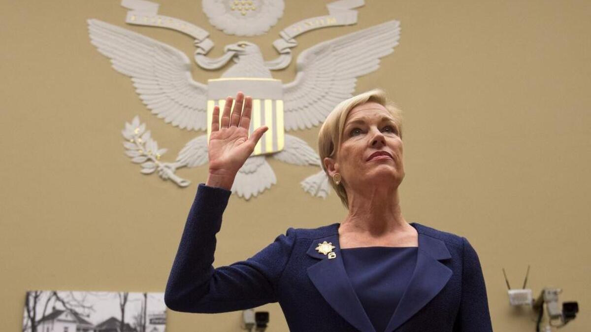
Planned Parenthood Federation of America President Cecile Richards is sworn in on Capitol Hill in Washington, Tuesday, Sept. 29, 2015, prior to testifying before the House Oversight and Government Reform Committee hearing on “Planned Parenthood’s Taxpayer Funding.” 

