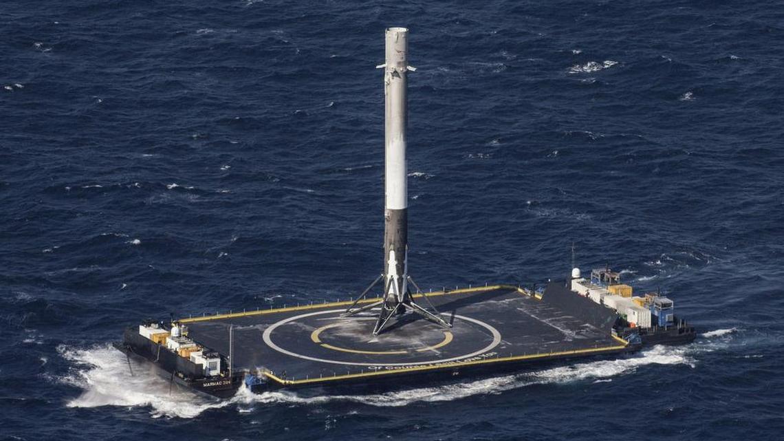 SpaceX landed the first stage of its Falcon 9 rocket on a barge off the Florida coast for the first time on April 8. It succeed again Friday.