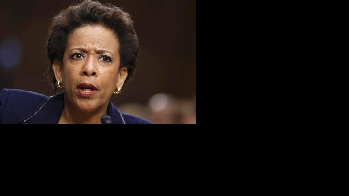 
Attorney General nominee Loretta Lynch testifies on Capitol Hill in Washington, Wednesday, Jan. 28, 2015, before the Senate Judiciary Committee's hearing on her nomination. 
