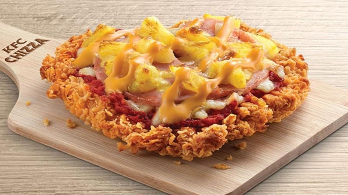 KFC’s creation called the Chizza has a “crust” made from flattened fried chicken.