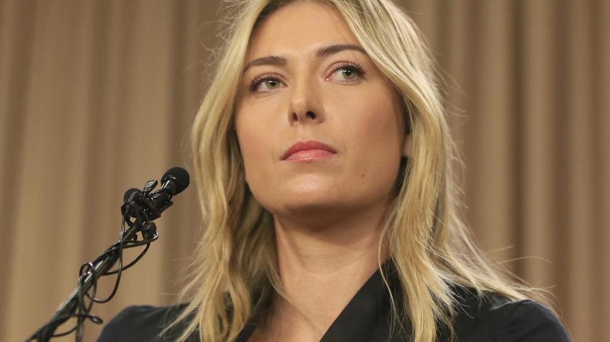 Tennis star Maria Sharapova speaks during a news conference in Los Angeles on Monday, March 7, 2016. Sharapova says she has failed a drug test at the Australian Open.