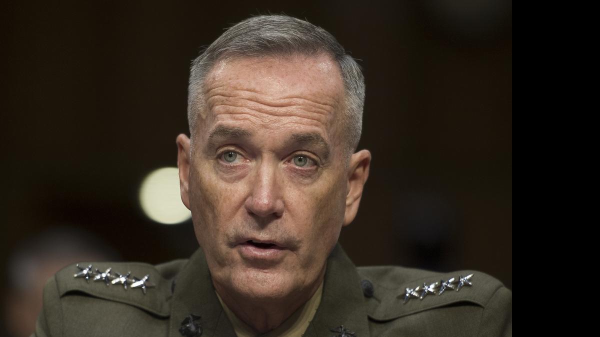 
Marine Corps Commandant Gen. Joseph Dunford, Jr., testifies during his Senate Armed Services Committee confirmation hearing to become the Chairman of the Joint Chiefs of Staff, on Capitol Hill in Washington, D.C., on Thursday, July 9, 2015. 

