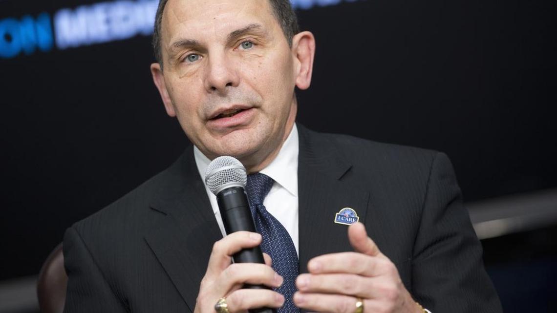 In this photo taken Feb. 25, 2016, Veterans Affairs Secretary Robert McDonald speaks in Washington. Republicans are criticizing McDonald after he compared wait times to receive VA health care to the hours people wait for rides at Disney theme parks. McDonald told reporters on Monday, May 23, 2016, that the VA should not use wait times as a measure of success because Disney doesn't either.
