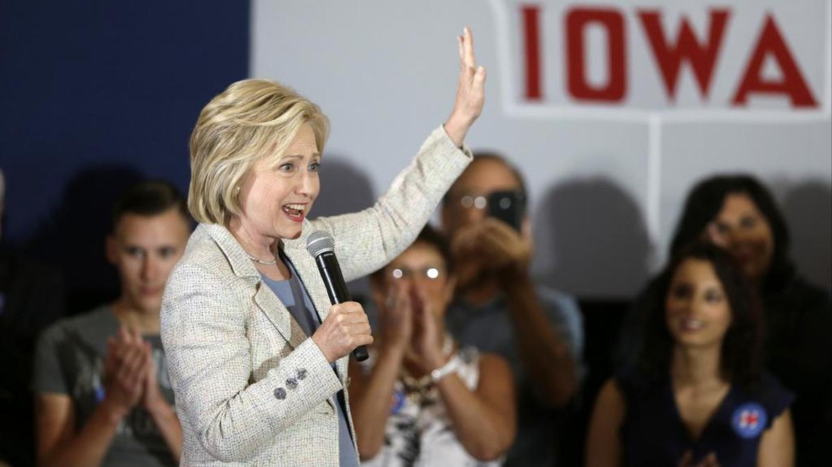 
Hillary Clinton speaks at Iowa State University in Ames, Iowa, on July 26.
